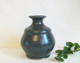 Slate Vase -- Handmade on the Potters Wheel --