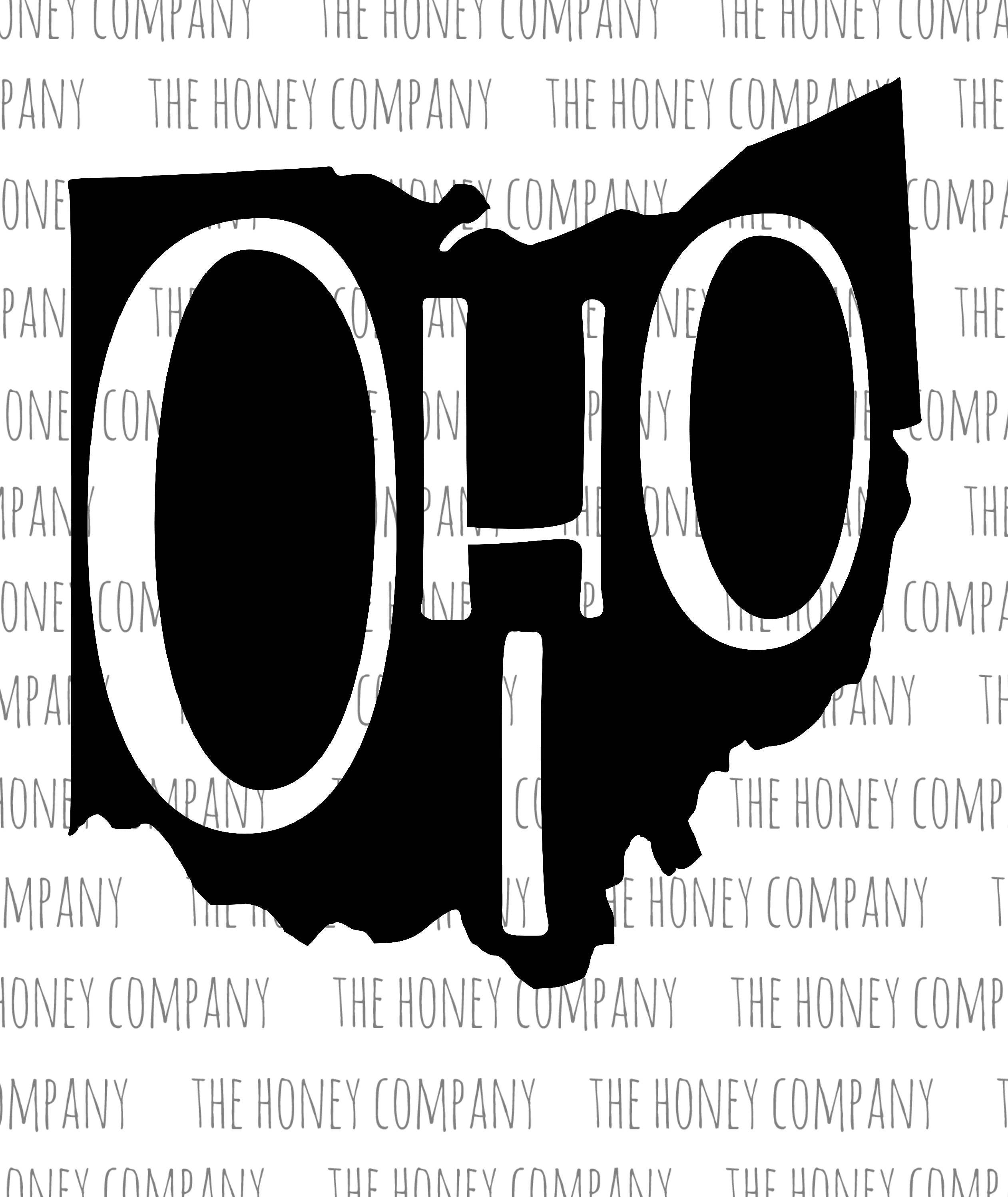 Download Ohio SVG PNG DXF State Outline Instant Download Silhouette