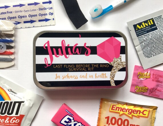Bachelorette Hangover Kit Bachelorette Survival Kit