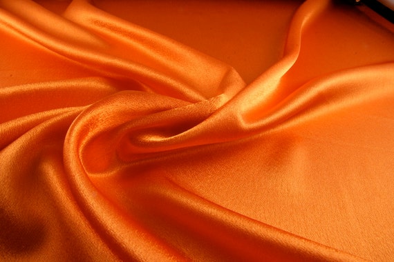 orange silk pants