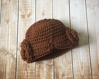Princess Leia Inspired Hat/ Crochet Princess Leia Wig/ Star Wars Hat Available in Newborn to Child Size- MADE TO ORDER