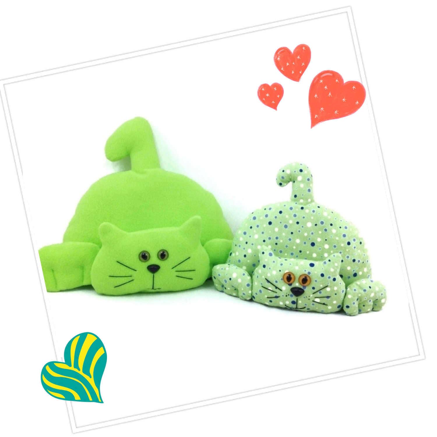 Cat Doorstop Pattern Cat Sewing Pattern Cat Soft Toy Pattern