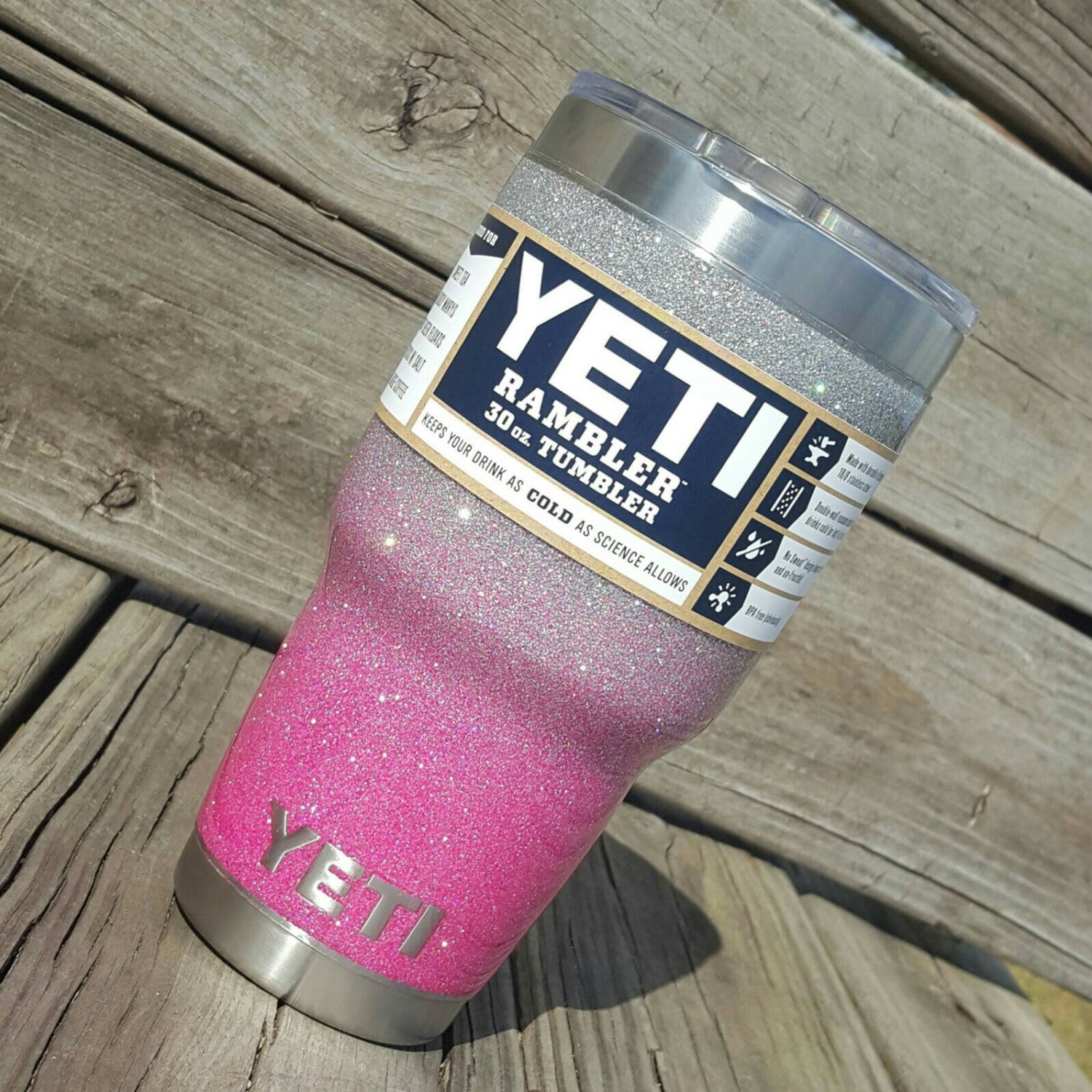 Glitter Yeti Cup Tumbler Stainless Steel 30 oz YETI Rambler