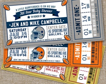 Football Baby Shower Invitations, Football Baby Shower, PRINTABLE Football Baby Shower Invites, Football Baby Shower Decorations