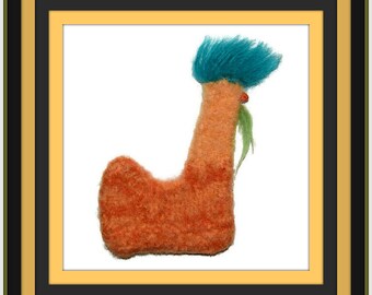 Cat Toy - Terri Yaki - Organic Catnip Stuffed Whole Roaster Hand Knit Felted Chicken - No Polyfi, Pure Herb Stuffing