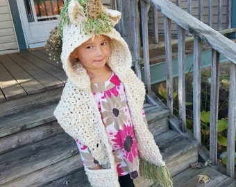 Unicorn Hooded Scarf crochet