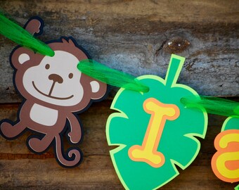 Jungle Safari Birthday Party High Chair Banner, Jungle Safari 1st Birthday, Jungle Birthday Party