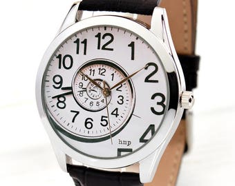 Spiral of Time Watch | Mens Watch | Unique Womens Watches | Christmas | Boyfriend Anniversary Gift | Birthday Gift for Her | FREE SHIPPING