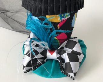 The Queen's Court - Mini Top Hat - Alice In Wonderland Hat - Tea Pot Top Hat - Mad Hatter Novelty Hat