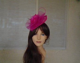 Pink fascinator
