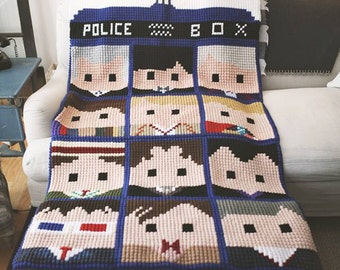 Doctor Who Faces of the Doctor crochet graphs *NOW includes the 13th Doctor*