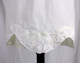 Vintage Ocello Half Slip with Lace White Large