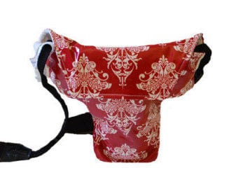 SALE Camera Bag for Summer Travel Carry On Disneyland | Red Damask Rain Slicky Camera Coats Padded Fitted Design | Wipes Clean