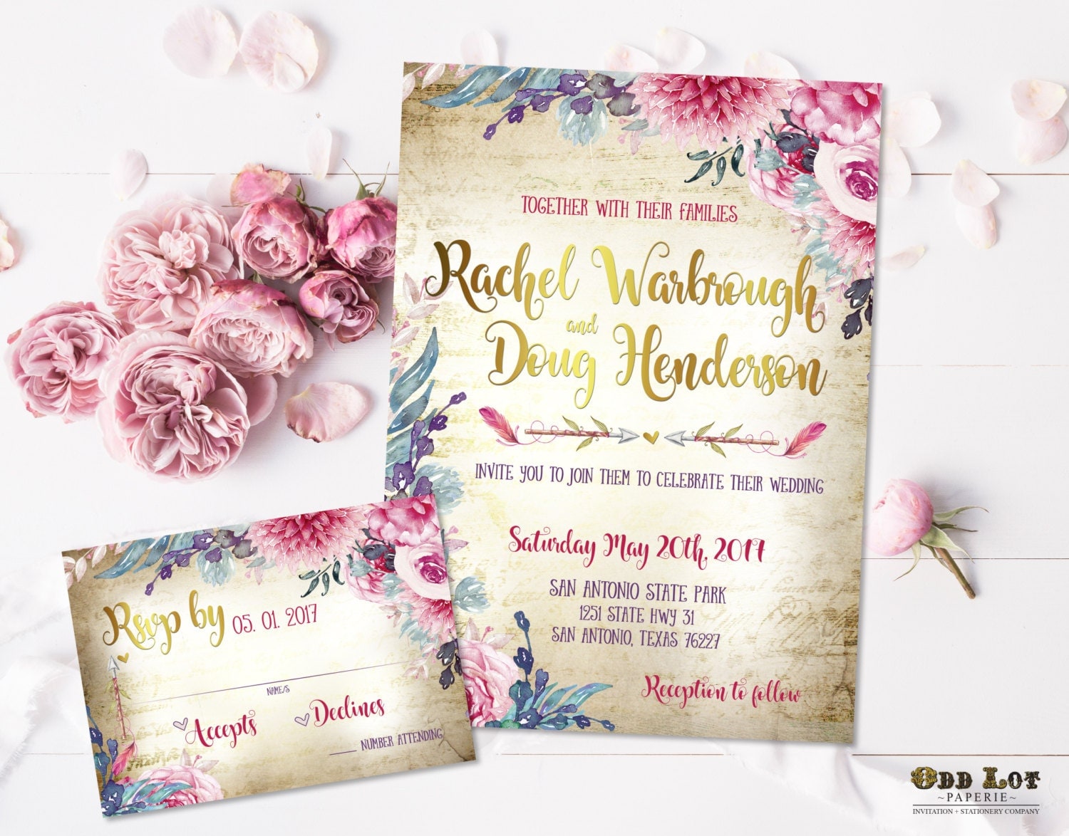 Boho Chic Invitations 1