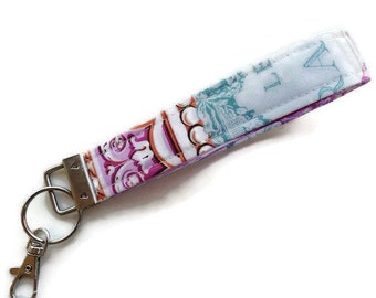 Key Fob, Key Chain, Wristlet Key Chain, Keychain, Fabric Key Chain with Large Lobster Clasp. READY to SHIP