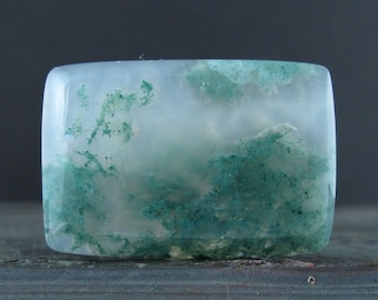 SALE Green moss agate cabochon B6443