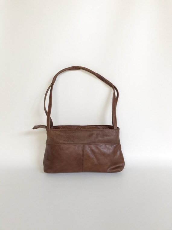 Brown rustic leather purse small everyday shoulder bag
 Rustic Leather Purses