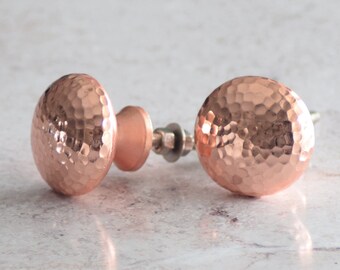 Copper Hammered Cupboard Knobs