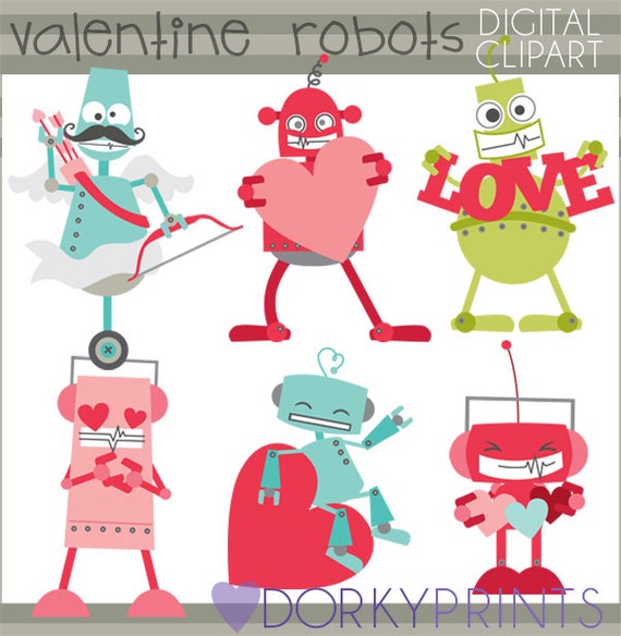 robot valentine clip art - photo #32