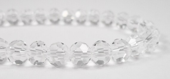 Clear Crystal Beads 6mm Round Crystal Beads Crystal Clear
