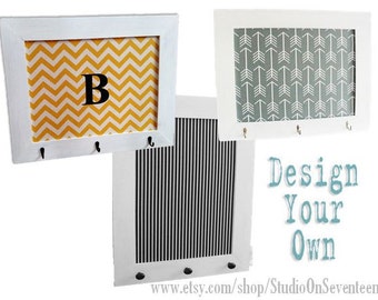 Large Fabric Cork Board-Fabric Corkboard-Custom Framed CorkBoard-Design Your Own Distressed Board-Pin Board-Bulletin Board- 24x30 - Monogram