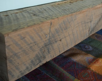 Reclaimed Wood Mantel Shelf 42" x 6" x 6" Fireplace Mantle Barn Beam Rustic Distressed