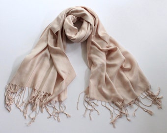 blush pink pashmina scarf, pearl pink pashmina shawl, pink fashion scarf, light pink pashmina scarf, champagne pashmina shawl, scarf, shawl