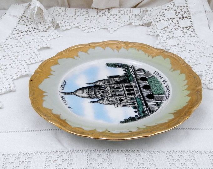 Vintage French Bone China Souvenir Wall Plate from Paris with the Sacré Coeur Montmartre Chateau Chic, French Decor, Vacation, Basilica Vintage French Bone China Souvenir Wall Plate from Paris with the Sacré Coeur Montmartre Chateau Chic, French Decor, Vacation, Basilica