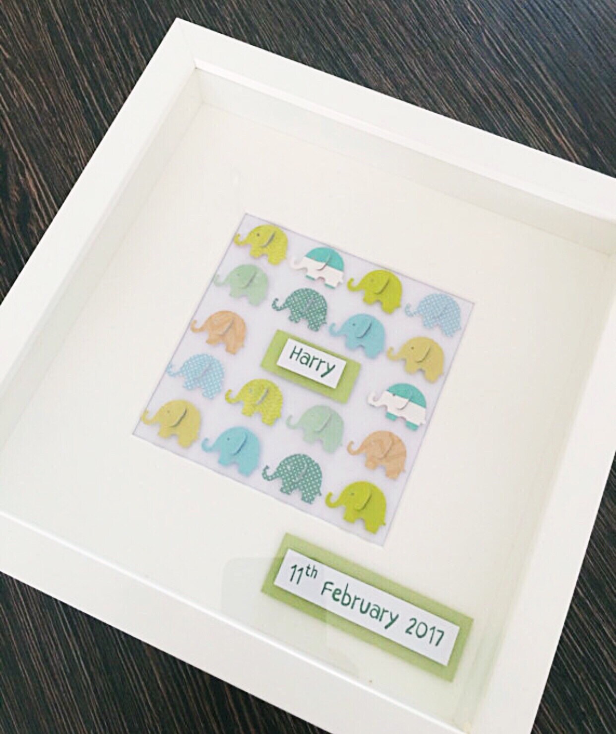 Elephant frame New baby gift Nursery decor elephant