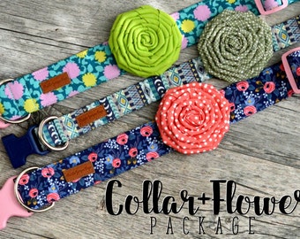 Any Collar + Flower Package - please note the pattern(s) of your choice at checkout