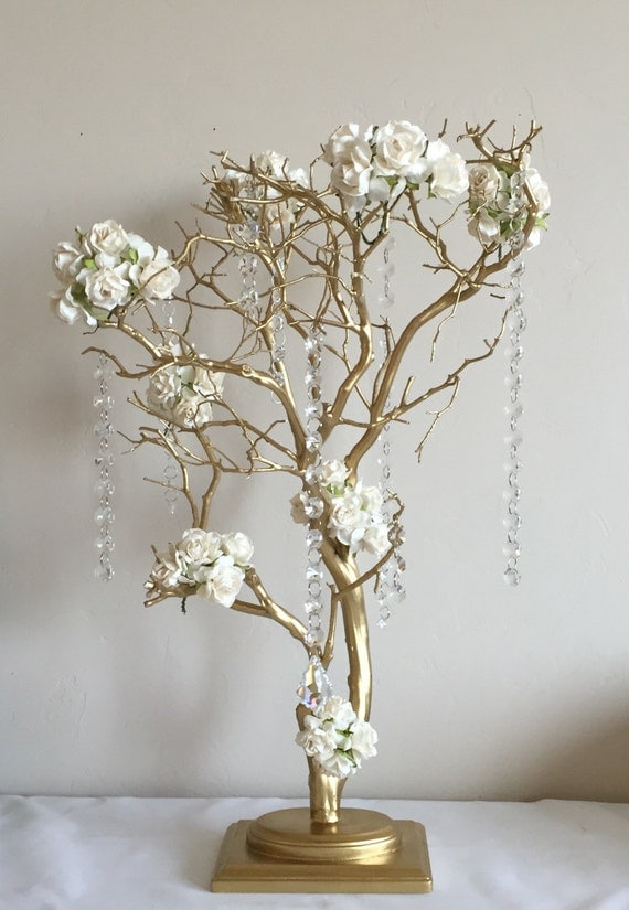 24 Gold Manzanita Tree Centerpiece Wedding Centerpiece