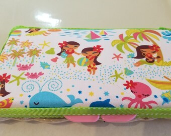 Wipe case Hawaiian hula girl fabric