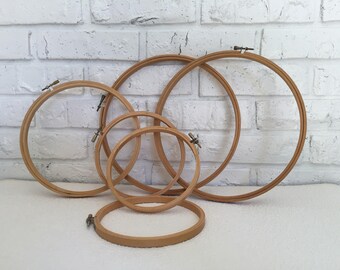 Vintage Embroidery Hoops (set of 6)