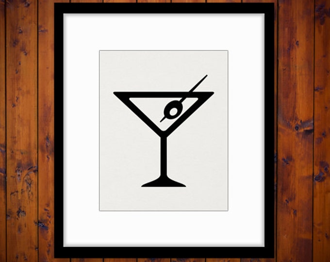 Printable Image Martini Graphic Digital Download Artwork Vintage Clip Art Jpg Png Eps HQ 300dpi No.3991