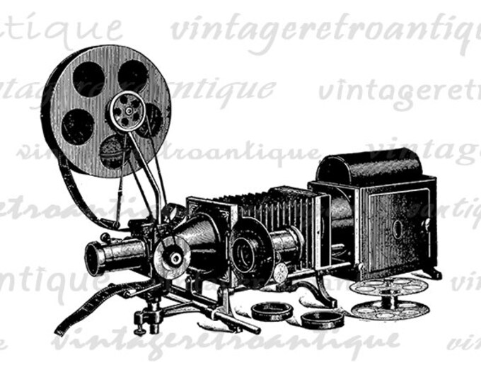 Antique Optigraph Graphic Digital Download Movie Camera Image Printable Vintage Clip Art Jpg Png Eps HQ 300dpi No.1311