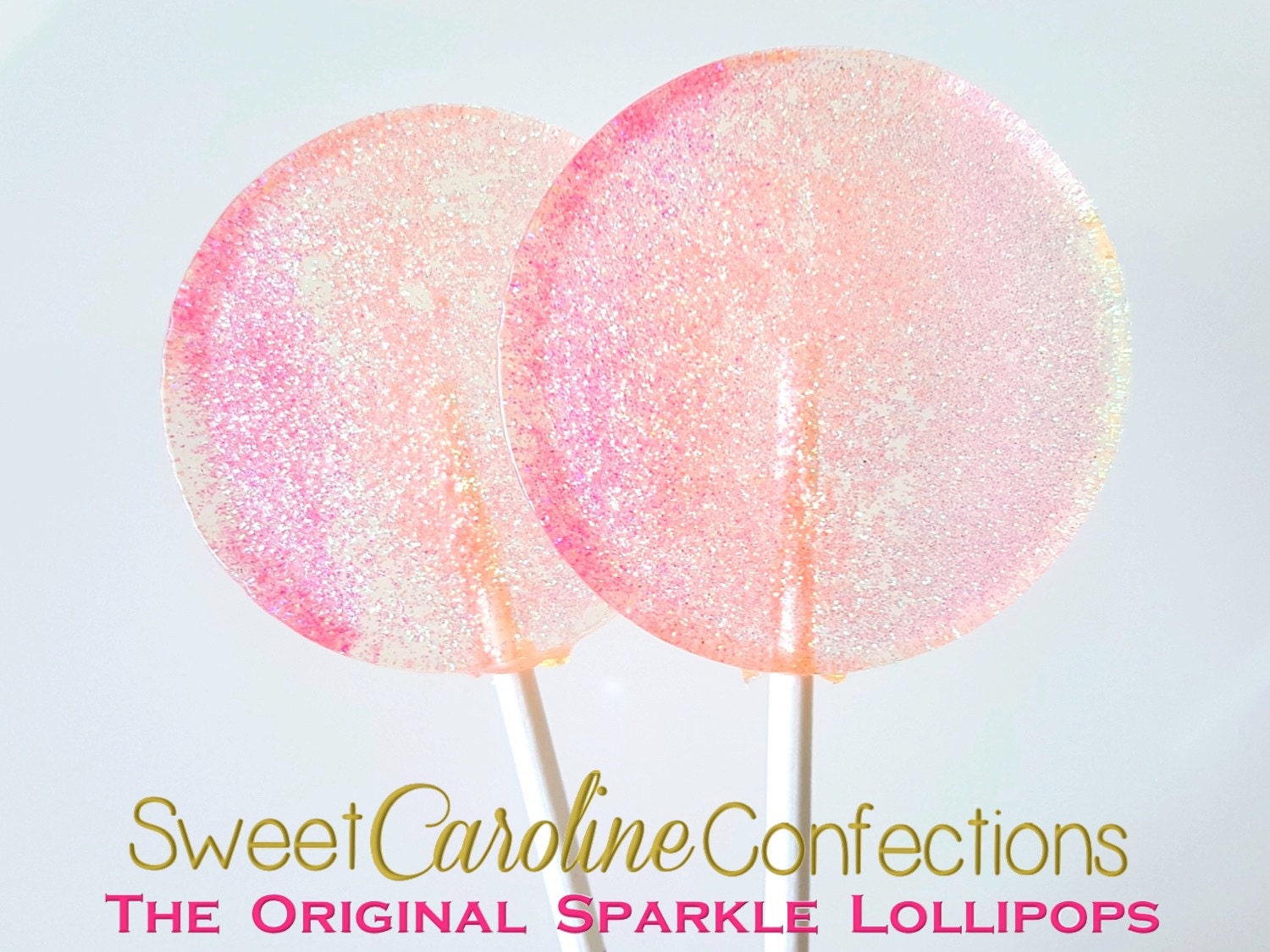 Pink Ombre Wedding Favors Hard Candy Lollipops Candy