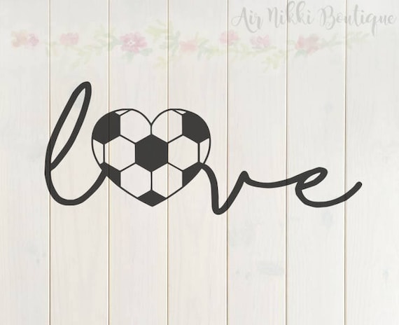 Download Soccer Love soccer ball heart sports SVG PNG DXF files