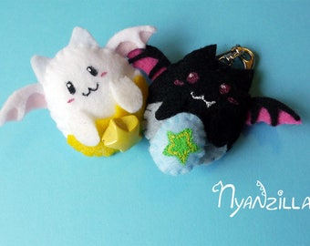Kawaii Puzzle & Dragons Tamadra and Devitama Felt Plush Clip