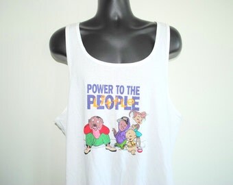 1992 Bebe's Kids Power To The Little People RARE Vintage Cult Classic 90's Hip Hop Animated Comedy Movie Promo Tank Top