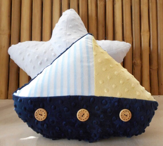 Sailboat pillow nautical pillows nautical nursery boy