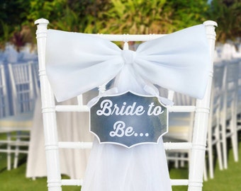 Bridal Shower Decoration,Bride to Be, Chalkboard Sign, Bridal Shower Bow, Bachelorette Party Decor, Various Colors, Mailbox Door Decoration