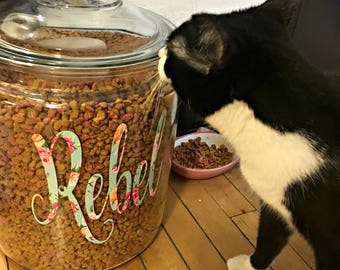 JAR DECAL - Pet Treat Jar Decal - Dog Treat Jar - Cat Treat Jar- Personalized Pet Treat Jar - Pet Decal - Treat Jar Decal