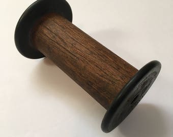 Vintage Industrial Textile Wooden Spool from the Duplan Silk Corp, no 23, Dorranceton Division