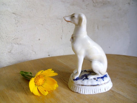 greyhound porcelain figurine