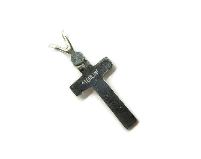 Vintage Sterling Silver Cross Pendant Charm