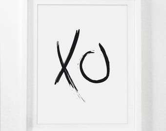 Wall Print, XO, XO Print, Modern Wall Art Prints, Popular Wall Art, Printable Art Prints, XO Printable Wall Art, Modern Print Art, Wall Art