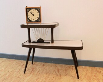 Vintage 50s mid century plant stand, flower bench, mid mod, 60s