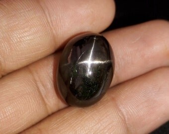 24x18x11 mm 42.50 Cts Black Star Ray Gemstone