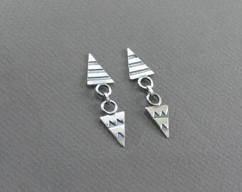 Double Triangle Post Earrings