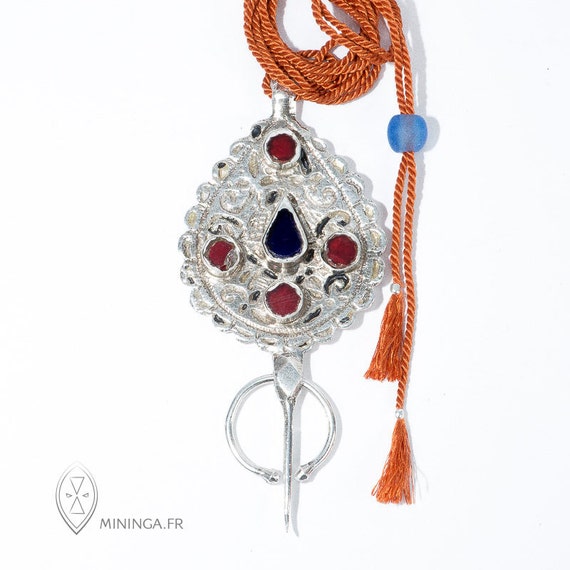 Special tribal pendant Moroccan fibula Unique gift for her